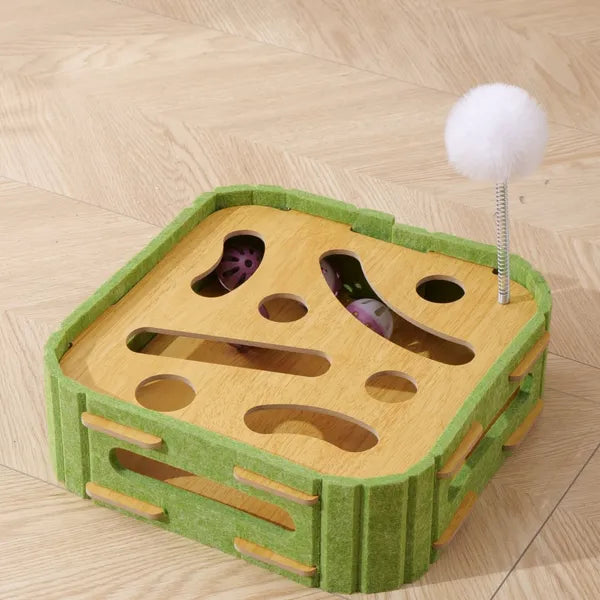 Eco-Friendly Cat Scratcher Toy With Interactive Balls KittenLounge Furniture Protector Multipurpose Cats Play Board ForP