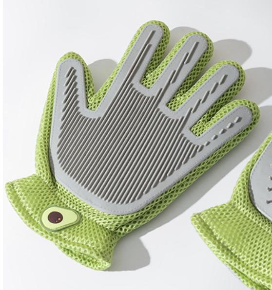 2-in-1 Pet Grooming Gloves & Brushes For Cats And Dogs High-Efficiency Hair Removal & Massage GlovesDouble-Sided Hair Re