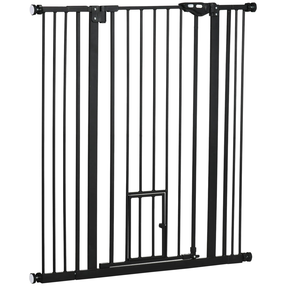 41" Easy Open Indoor Dog Gates for Doorways, House, Stair - Black