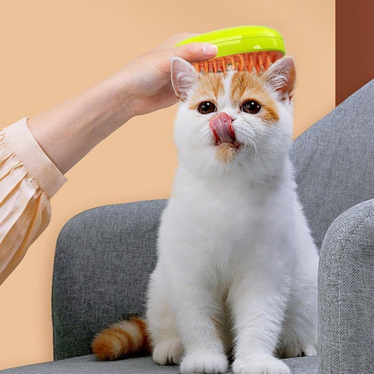 Green Multifunctional Pet Steam Grooming Brush | Cats & Dogs
