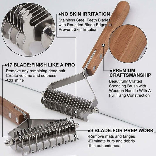 Coat King Heavy Duty Deshedding Brush Grooming Comb | Dogs & Cats