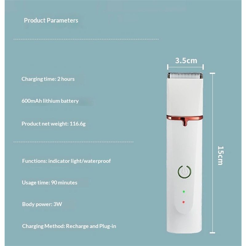 Dog Clippers for Grooming, Low Noise Rechargeable Cordless Electric