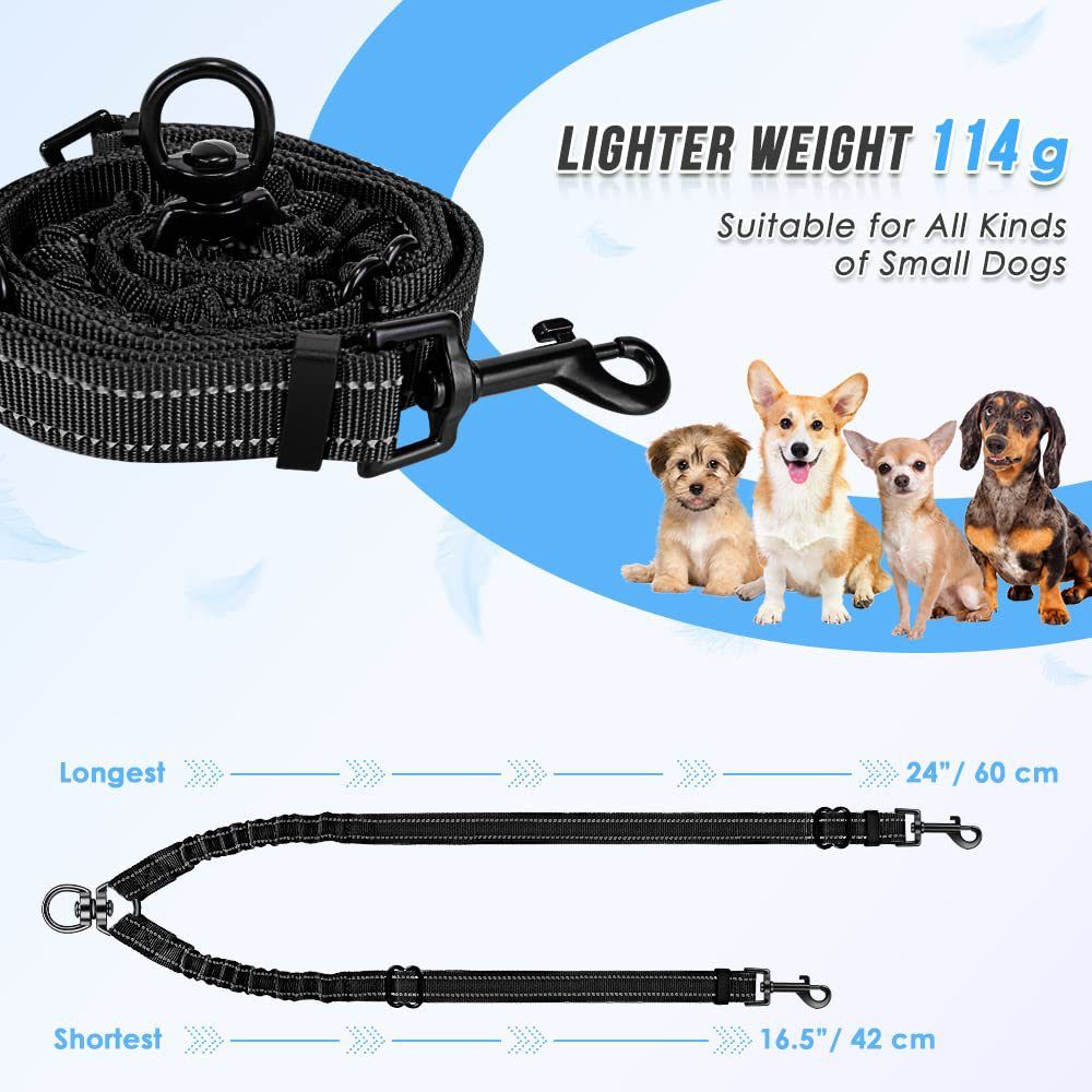 Dual Dog Leash | Black