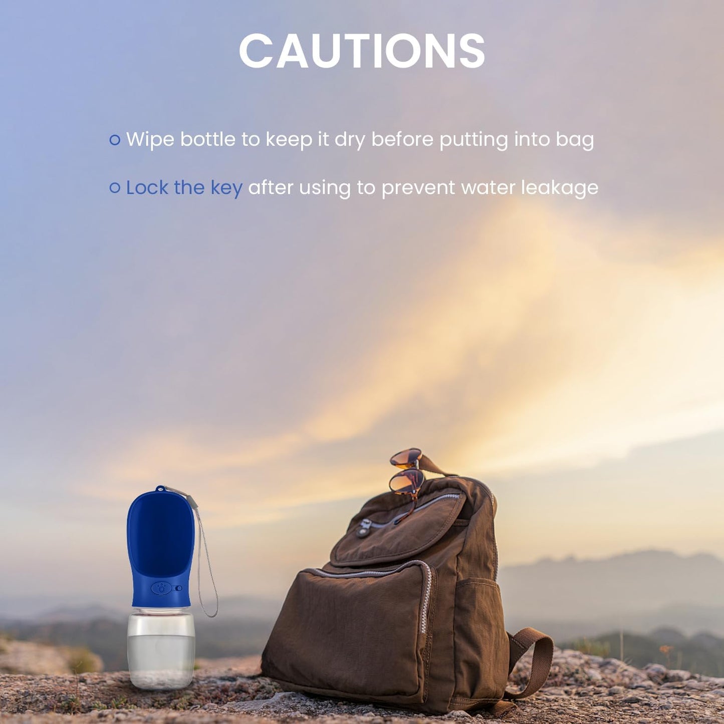 Portable Dog Water Bottle | 12oz Leak-Proof