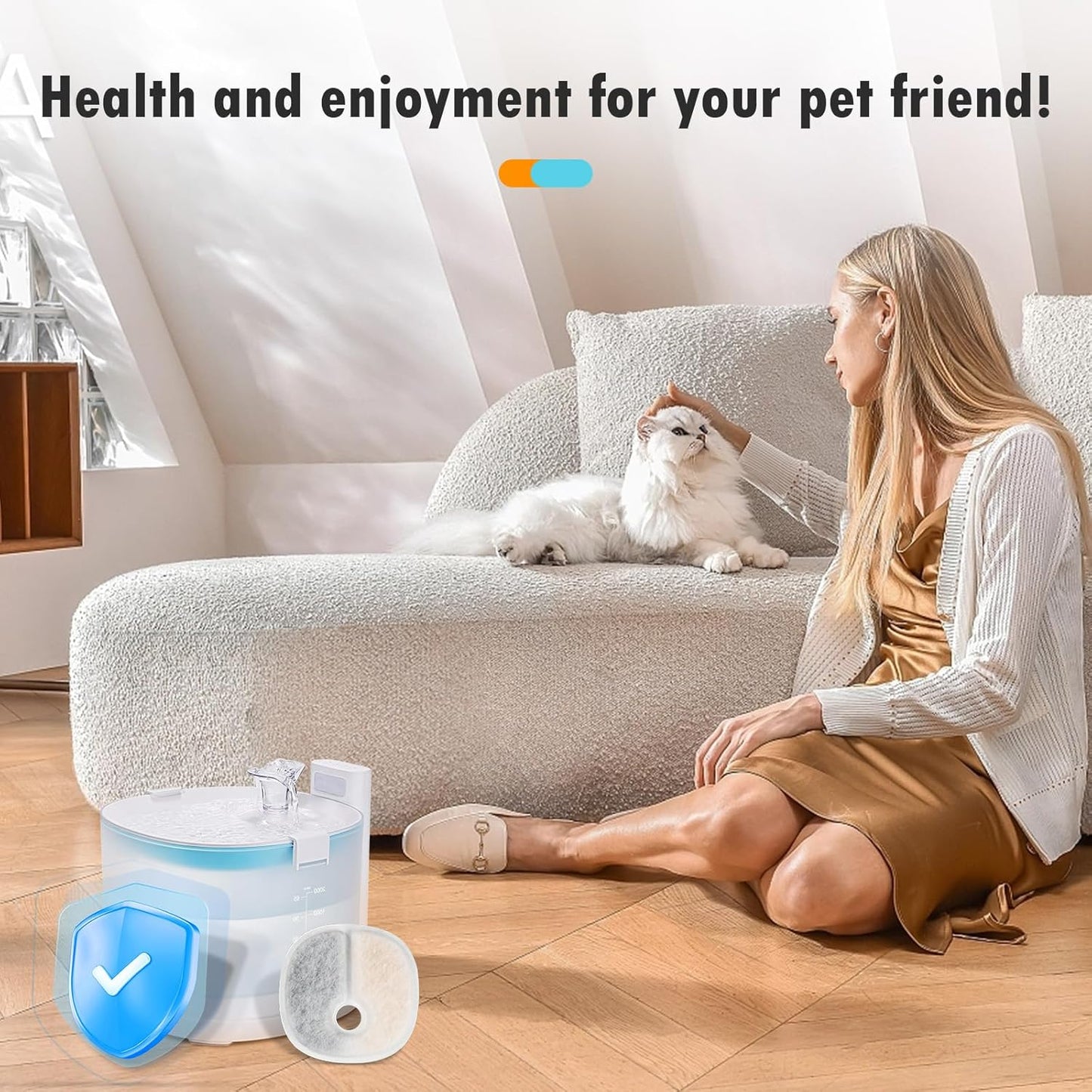 Cat Water Fountain Replacement Filters | 16 Pack