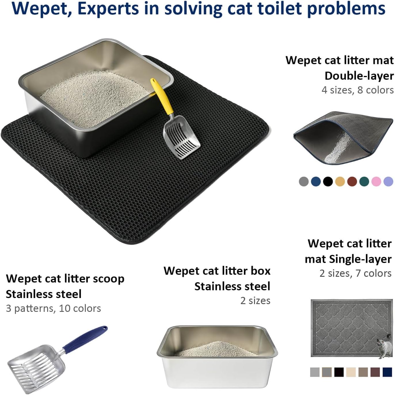 Premium Cat Litter Box and Shovel Set | Enclosed with Scoop