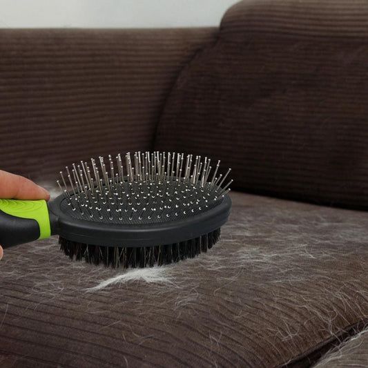 2PCS Pet Grooming Tools Double-Sided Brush for Shedding and Bathing