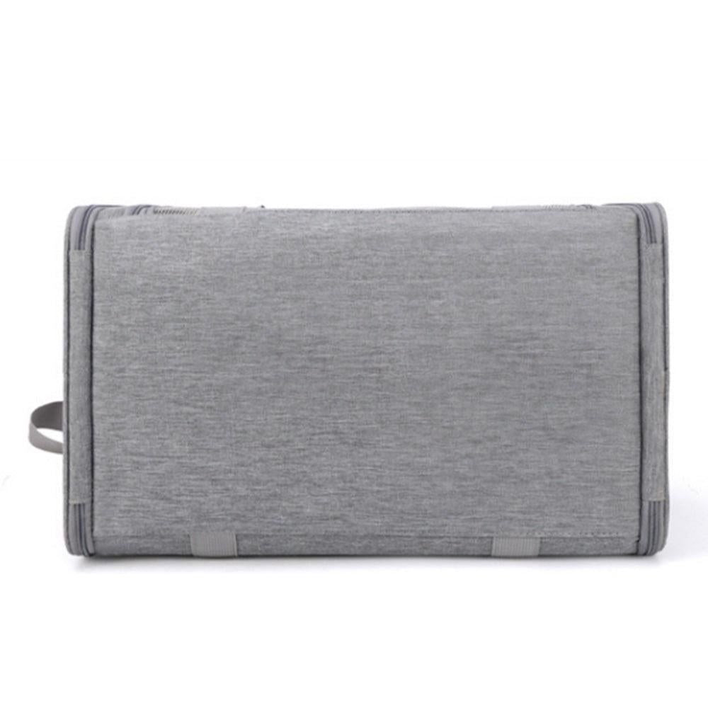 Foldable Travel Pet Carrier Bag | Cat & Dog Kennel | Grey