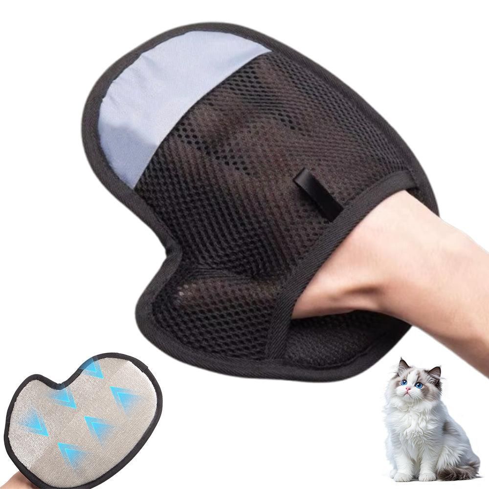 Pet Hair Removal Glove - Reusable 5-Finger Electrostatic Grooming Tool