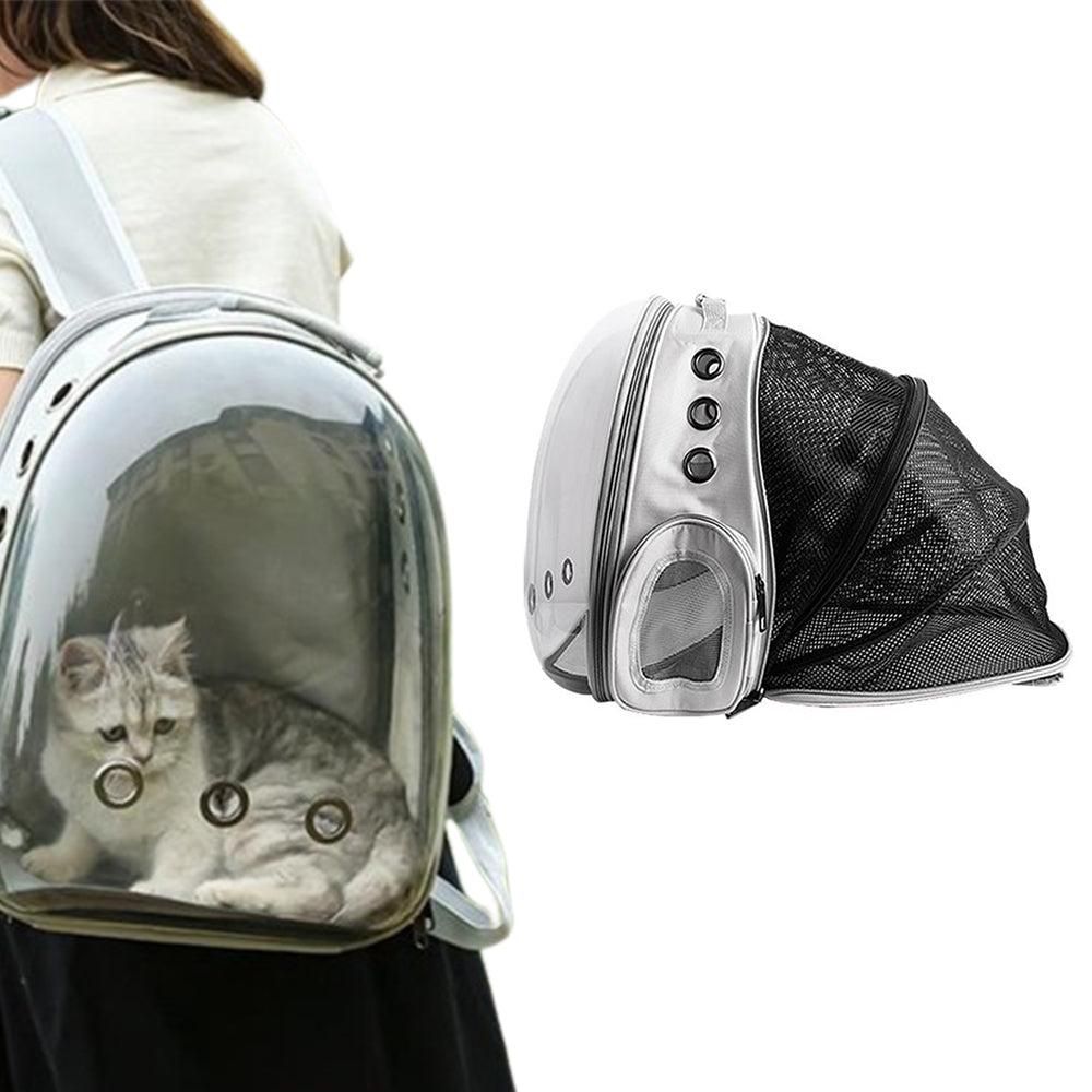 Expandable Cat Backpack Carrier | Tinted Bubble Window | Pink