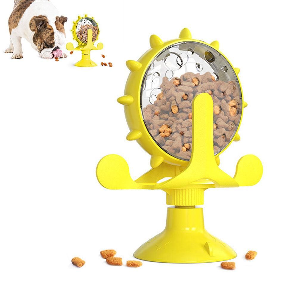 Interactive Pet Treats Dispenser Toy 360 Degrees Rotating Windmill Toy