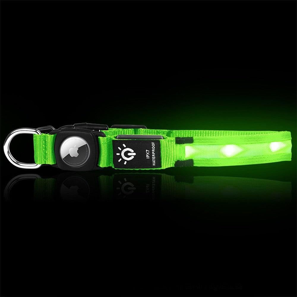 Luminous LED Pet Dog Collar Light-up USB Rechargeable Dog Collar Green (3)