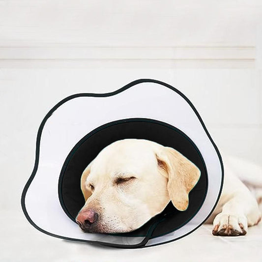 Black Soft Adjustable Pet Elizabethan Cone Collar | Size S