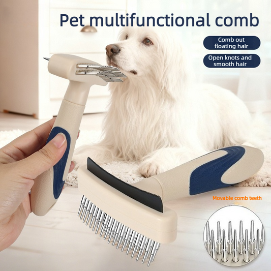 2-Piece 2-in-1 Pet Comb Set | Detangling & Shedding Comb
