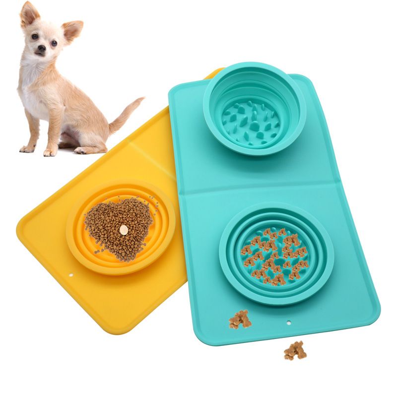 Non Slip Silicone Slow Feeder Bowl for Cat Dog