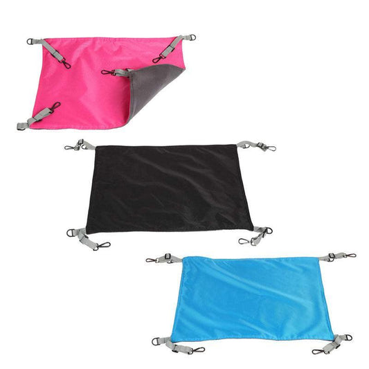 Black Waterproof Cat Hammock | Double-Layer Hanging Cage Swing Bed
