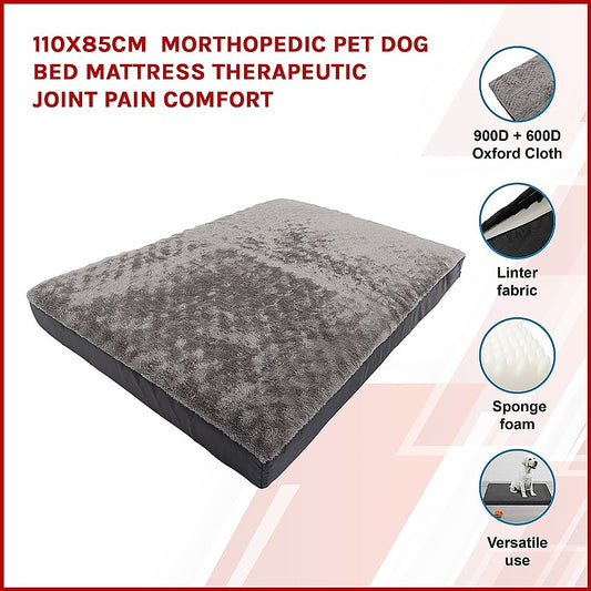 110x85cm Orthopedic Dog Bed | Memory Foam | Large Dogs