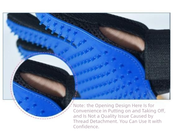Blue Pet Grooming Deshedding Gloves (5 Pairs) | Dogs & Cats