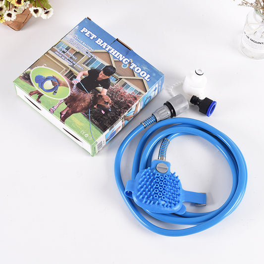 Blue 2-in-1 Pet Bath Sprayer & Massage Brush | Dogs & Cats