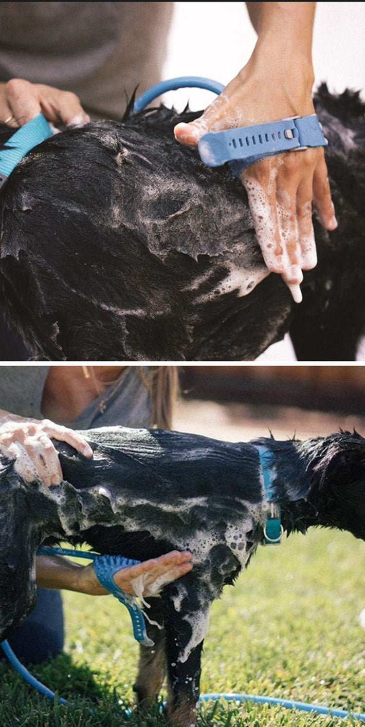 Blue 2-in-1 Pet Bath Sprayer & Massage Brush | Dogs & Cats