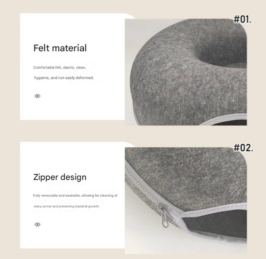 Felt Donut Cat Bed with Zipper Tunnel Toy | Pink