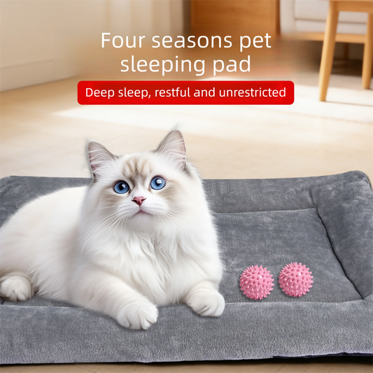 Plush Flannel Pet Bed with Removable Sponge | Small | Grey