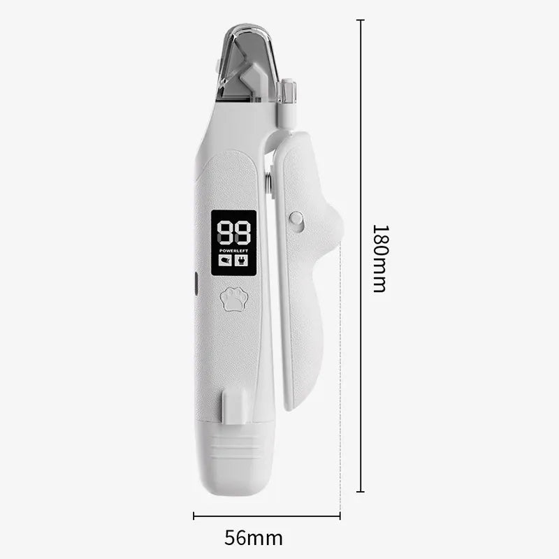 2 in 1 Pet Nail Clippers with Grinder LED Light Rechargeable Electric