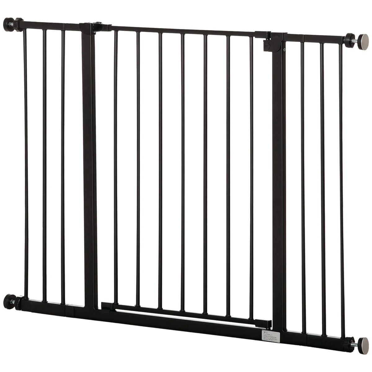Pressure Fit Dog Gate Pet Barrier for stairs doorway, 29.9''- 42.1'' Width Black