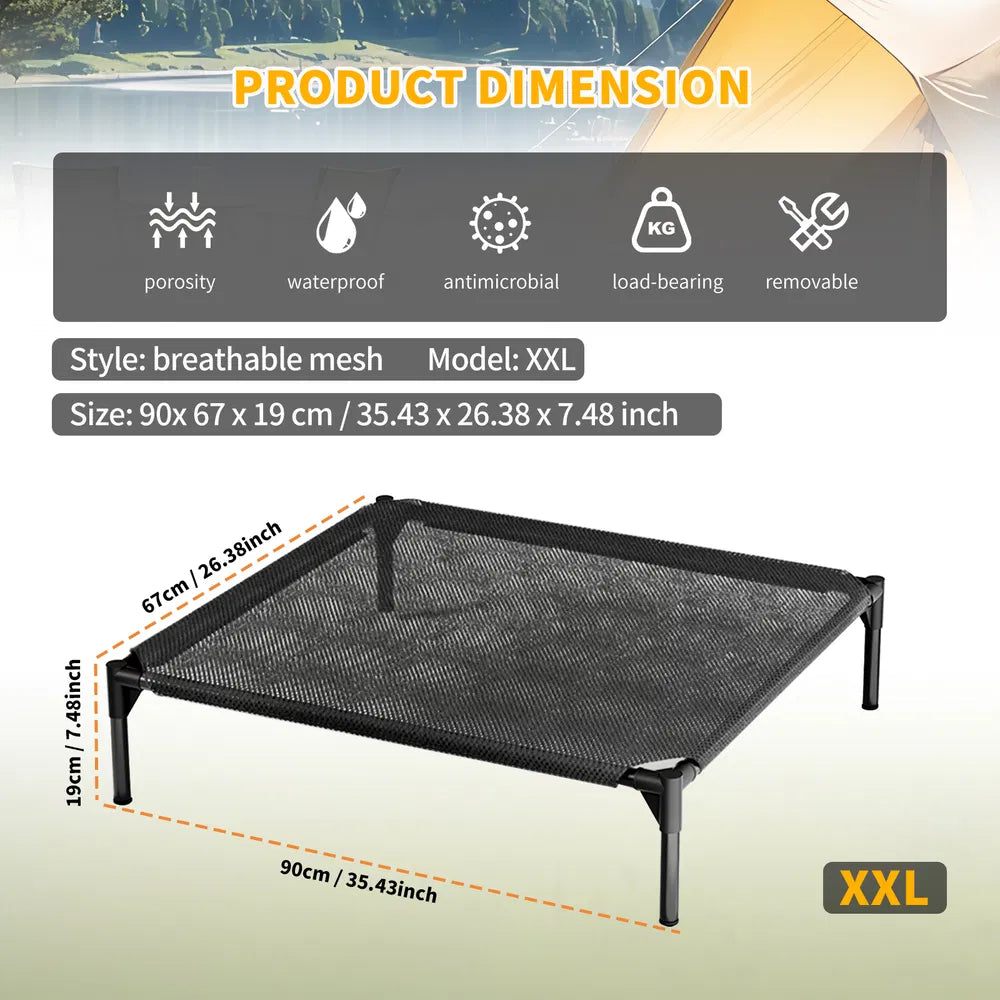 Elevated Breathable Mesh Pet Bed, Indoor&Outdoor Use, Sizes For Small To XL Pets - 2026 Must-Buy