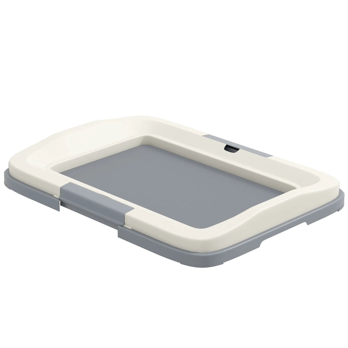 18" x 13" Pee Pad Holder, Dog Potty Tray for Indoor Outdoor, Easy to Clean Dog Training Toilet Pee Pad Tray, Grey
