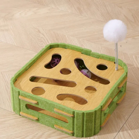 Eco-Friendly Cat Scratcher Toy With Interactive Balls KittenLounge Furniture Protector Multipurpose Cats Play Board ForP