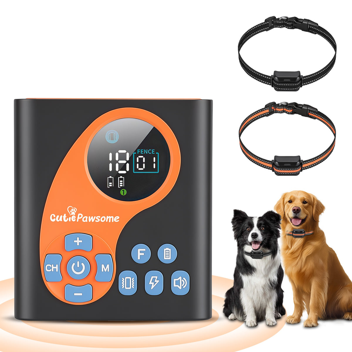 2 In 1 Wireless Dog Fence System With Training Collar Invisible Dog Fence IP68 Waterproof With 722FT Adjustable Range Be