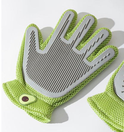2-in-1 Pet Grooming Gloves & Brushes For Cats And Dogs High-Efficiency Hair Removal & Massage GlovesDouble-Sided Hair Re