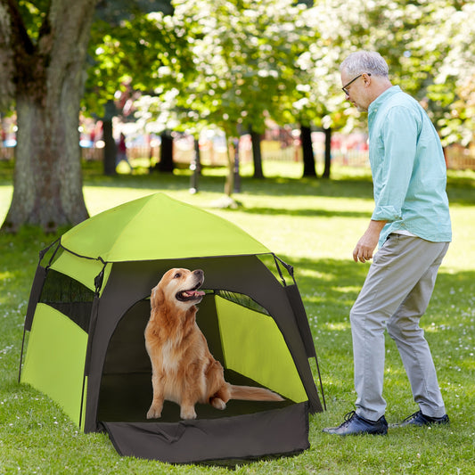 Pop Up Dog Tent for Extra Large and Large Dogs, Portable Pet Camping Tent with Carrying Bag for Beach, Backyard, Home, G