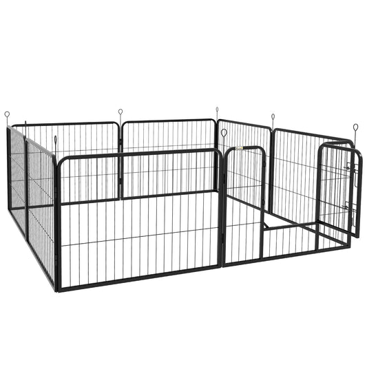 8 Panel Heavy Duty Dog Playpen 23.5" Height for Small Medium Dogs