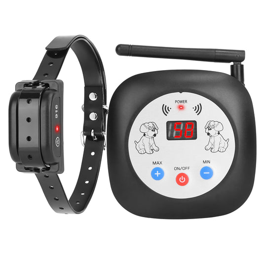 1Set 328FT Electric Wireless Dog Fence System With GPS Location Monitor Collar Receiver Rechargeable Beep Vibration Fenc