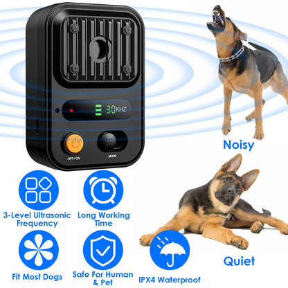 Black-Green Color Options -- 1Pc Ultrasonic Anti-Barking Device Rechargeable Auto Dog Bark Control Deterrent Box Trainin