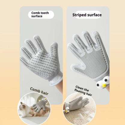 2-in-1 Pet Grooming Gloves & Brushes For Cats And Dogs High-Efficiency Hair Removal & Massage GlovesDouble-Sided Hair Re
