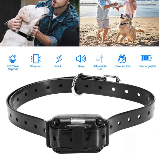 Dog Training Collar Receiver, IP67 Waterproof Static Collar with 3 Modes Shock Vibration Beep, 2625FT Remote Range, Rech