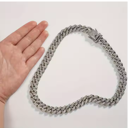 Hiphoppet Beautiful Hot Sale Luxury Alloy Dog Chain Sparkling Diamond Secure Metal Chain Choker For Dogs And Cats