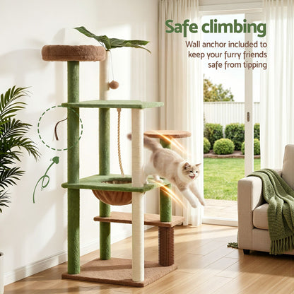 i.Pet 152cm Jungle Cat Tree Tower | Leafy Canopy