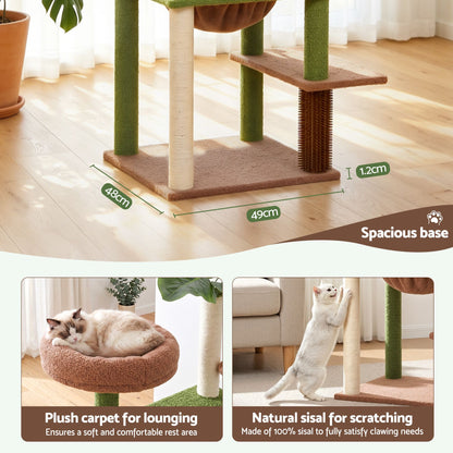 i.Pet 152cm Jungle Cat Tree Tower | Leafy Canopy