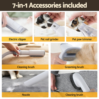 i.Pet Pet Grooming Vacuum Kit | Dog & Cat | Suction Grooming