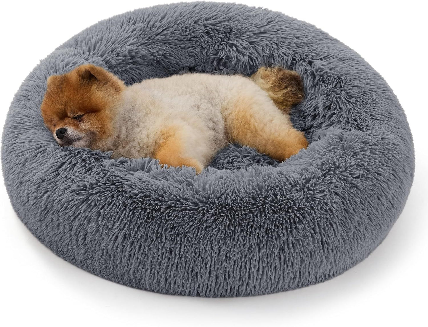 Calming Donut Cat Bed - Fluffy Plush Round Pet Bed | Edition