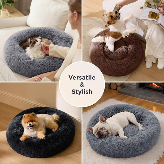 Calming Donut Cat Bed - Fluffy Plush Round Pet Bed | Edition