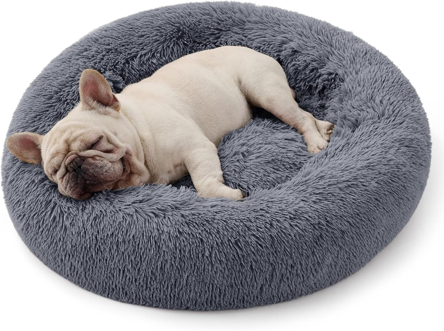 Calming Donut Cat Bed - Fluffy Plush Round Pet Bed | Version (2)