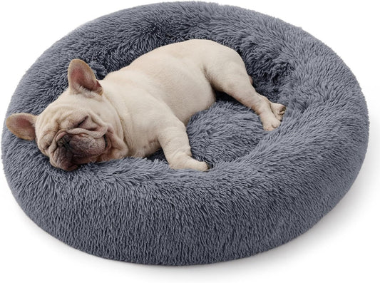 Calming Donut Cat Bed - Fluffy Plush Round Pet Bed | Version (2)