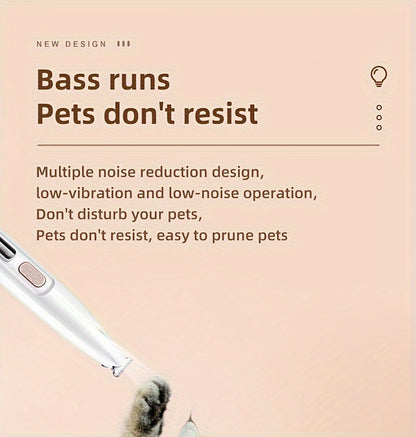 Low-Noise Pet Clipper for Dogs & Cats | 90-Min Runtime
