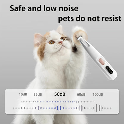 Pet Electric Paw & Foot Hair Clipper | Dog & Cat | Quiet Motor