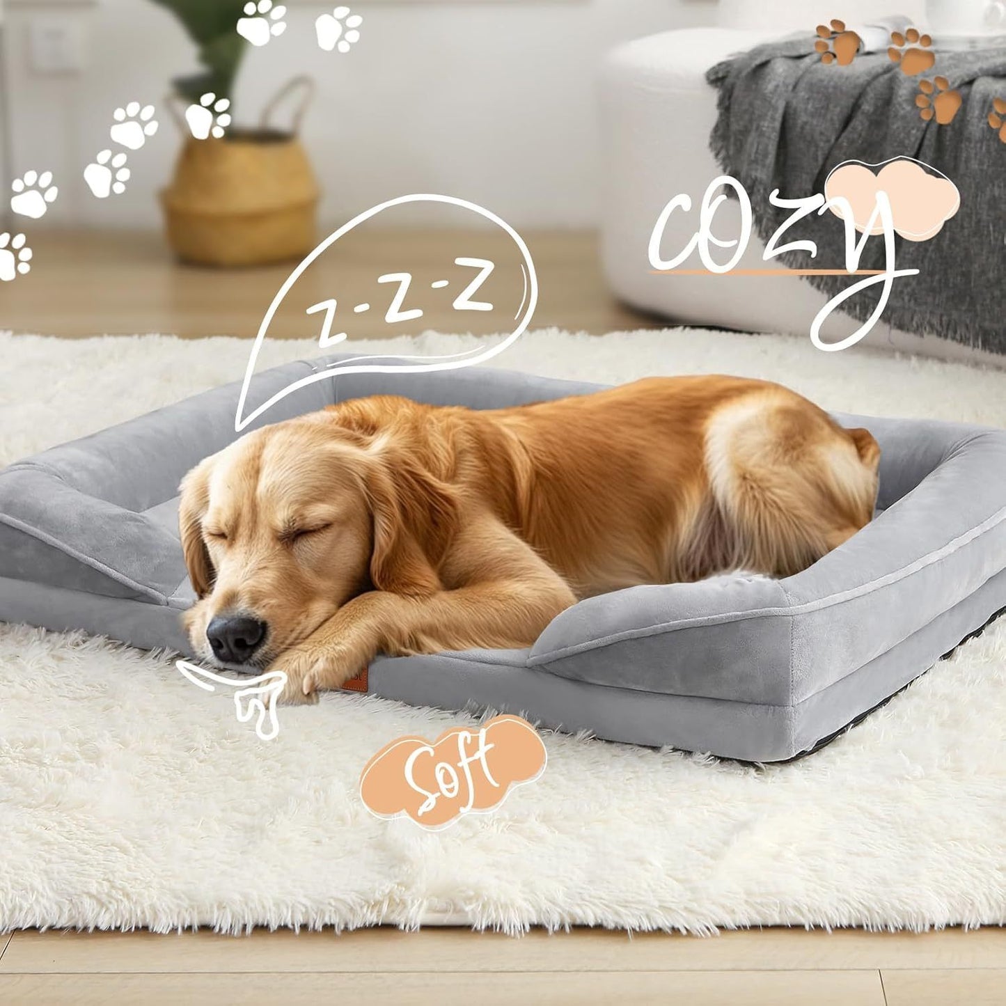 1 piece set XL size 102*80*18cm orthopedic foam dog bed